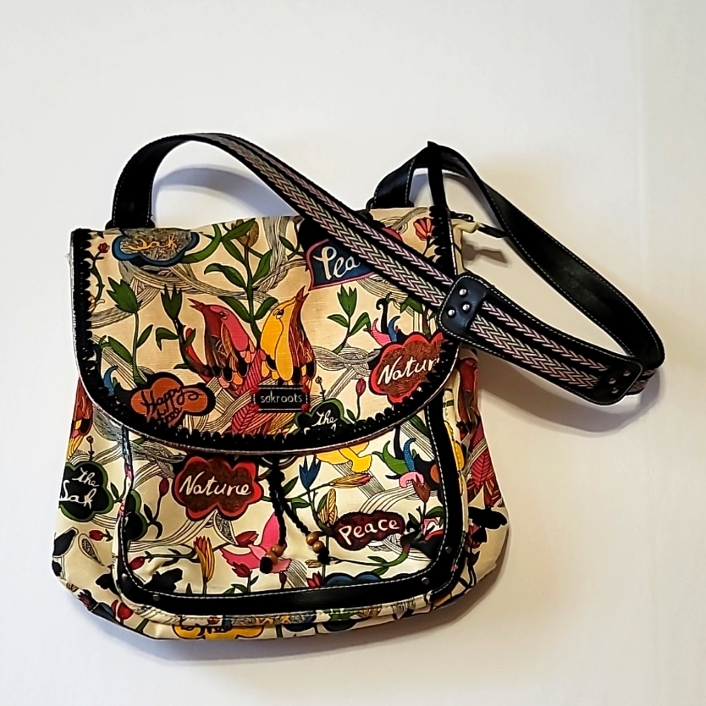 Sakroots convertible backpack-crossbody canvas bag